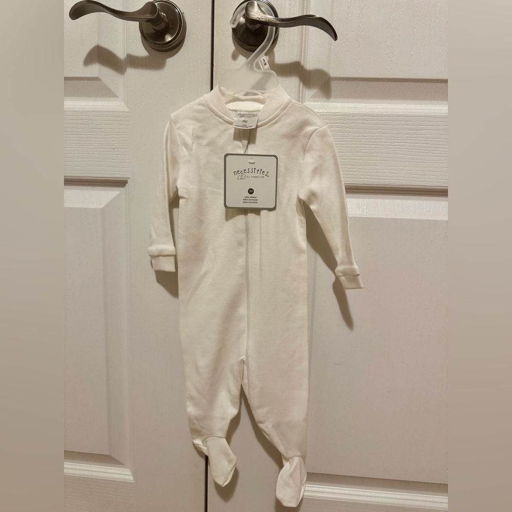 White Kids Footie Pajamas
